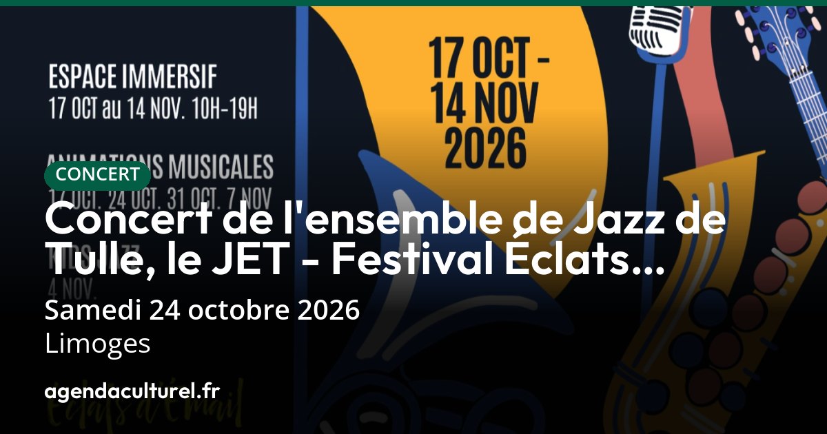 Jazz de Tulle à Limoges le 24 octobre 2026