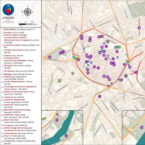 Fête de la musique à Limoges plan 2026