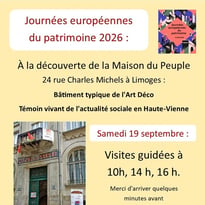 Visites guidées de la maison du peuple de Limoges