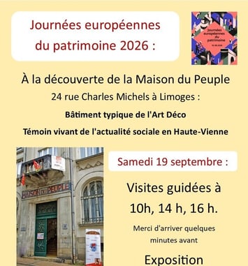 Visites guidées de la maison du peuple de Limoges