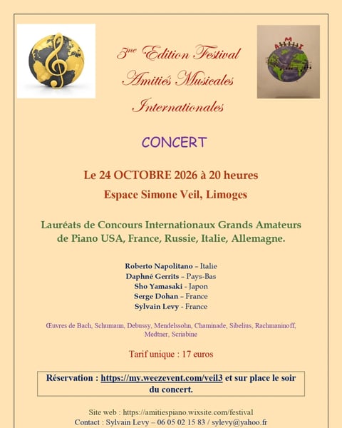 Lauréats de Concours Internationaux Grands Amateurs de Piano